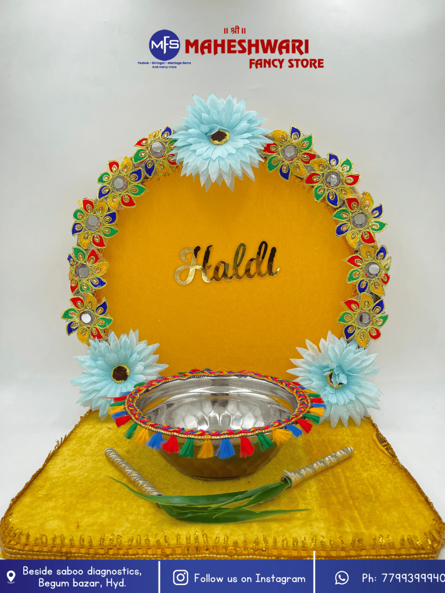 Floral Haldi Platter